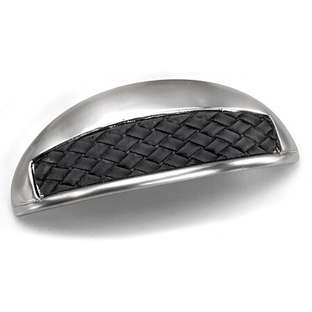 Strategic Brands 3 in. Cup Pull-Satin Nickel - Black 12593